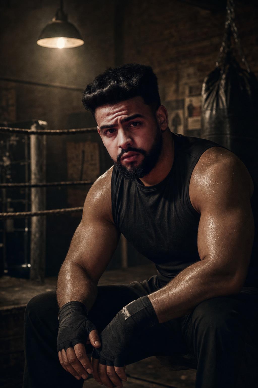 Underground Boxing Champion Portrait Prompt result example